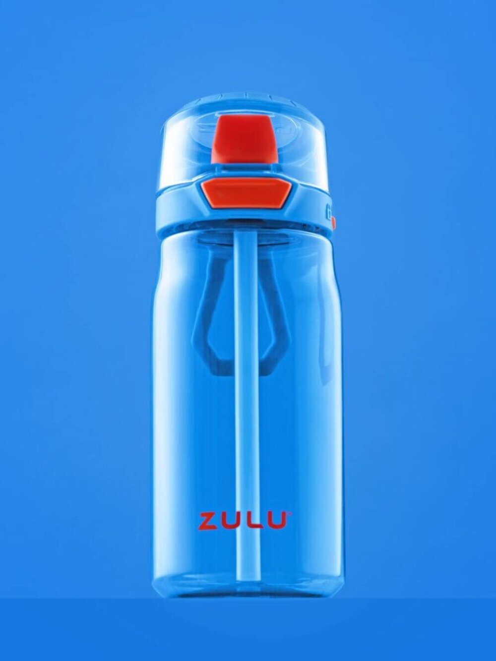 New. Zulu Kids Flex 16oz Tritan Plastic Water Bottle -Blue
